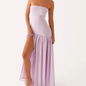 Peppermayo Strapless Lilac Maxi Dress